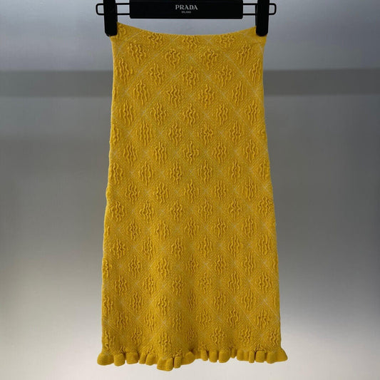 Diamond Pattern Lace Knitted Skirt