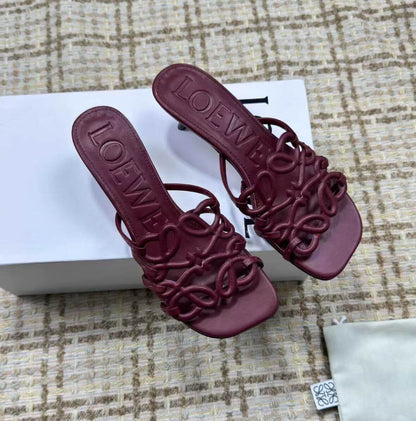 Vacation Style Openwork Low-Heel Sandals