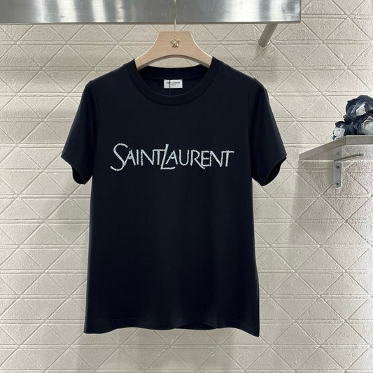 Irregular Font Beading Design T-shirt